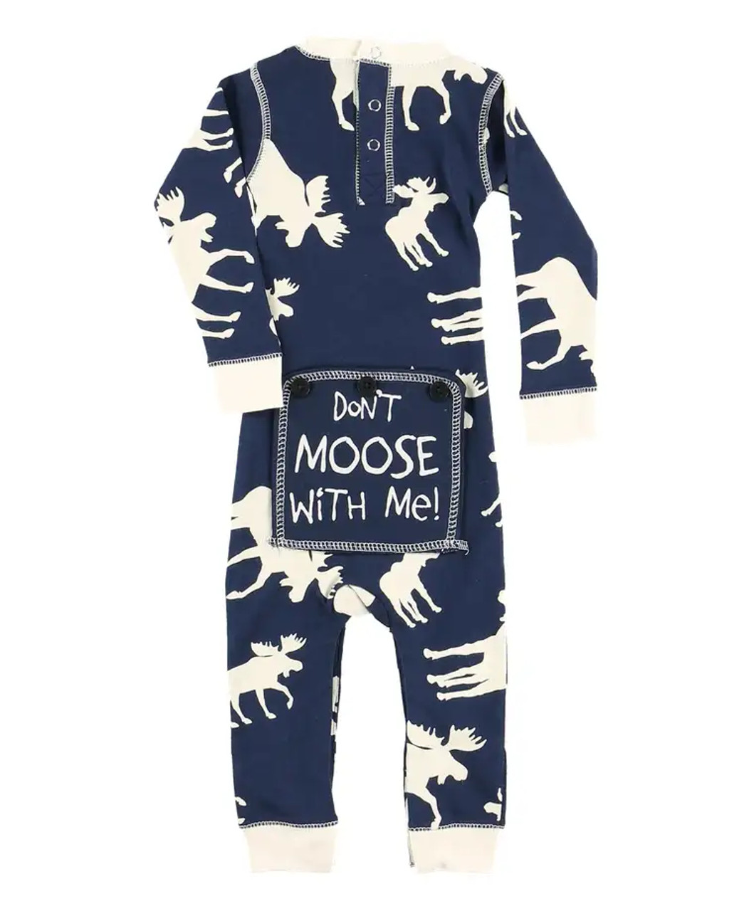 Blue Moose infant onesie flapjack pajamas - Adirondack Country Store