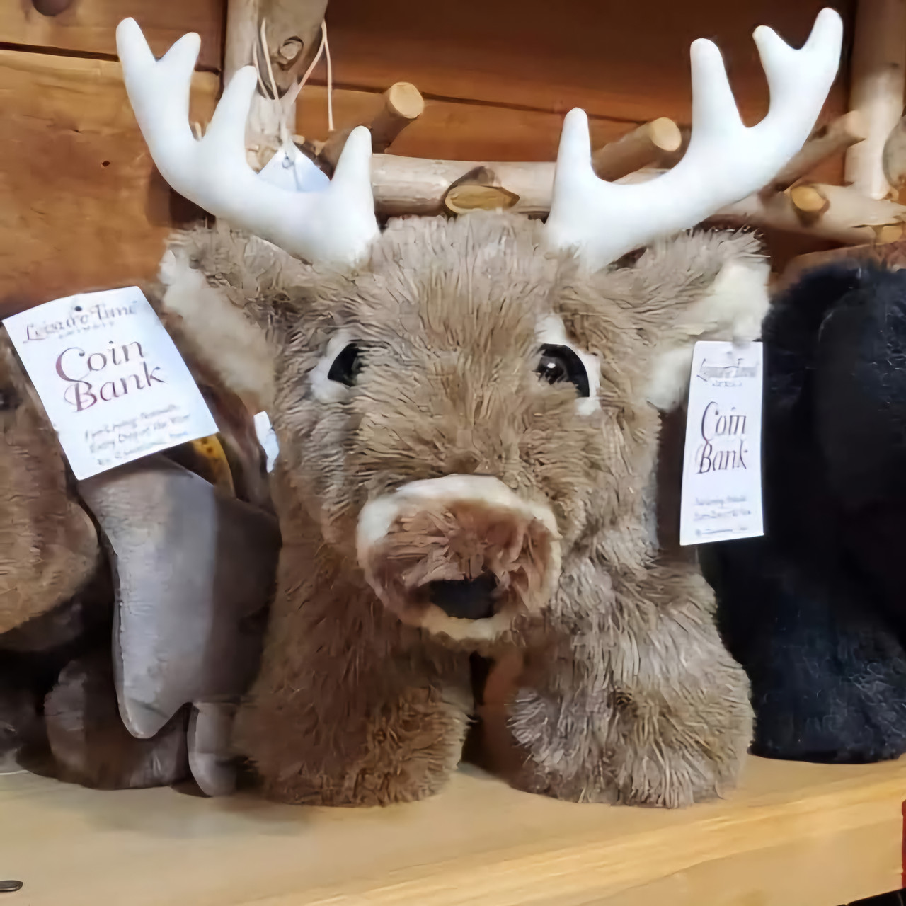 Plush Coin Bank- white Tail Deer - Adirondack Country Store