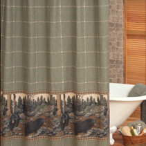 The Bears Shower Curtain Adirondack Country Store