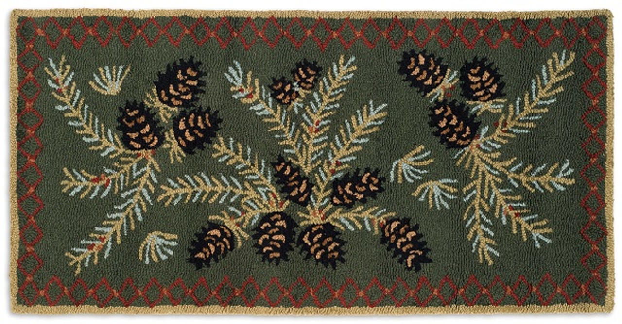 Winter Hand-Hooked Wool Rug