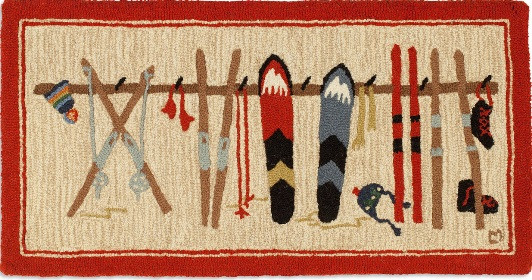 Ski Rack Rug Adirondack Country Store