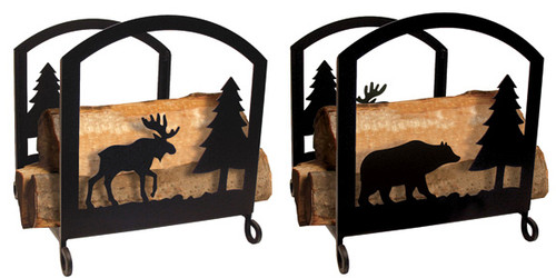 Moose and Bear Wood Rack