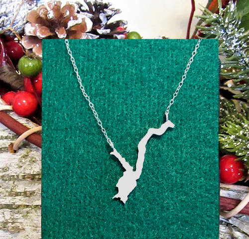 Great Sacandaga Lake Sterling Silver Necklace Great Sacandaga Lake Sterling Silver Necklace