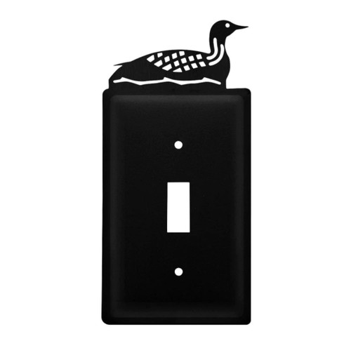 Black Wrought Iron Single Switch Cover - Loon
