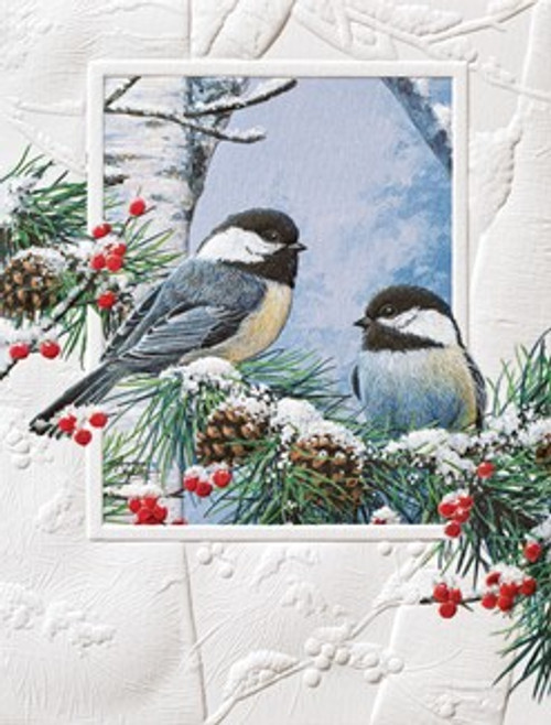 Christmas Cards- Petite Chickadee Duo