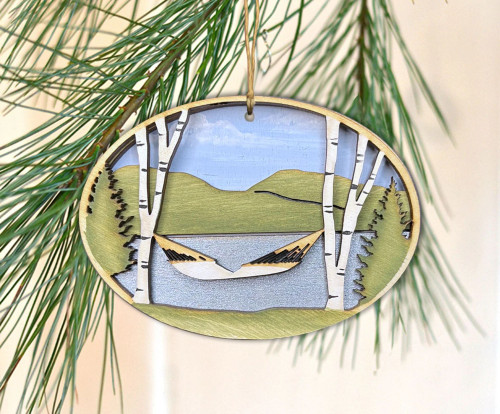 Hand-painted Wooden Ornament- Lake Hammock
