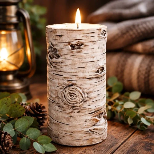 Birch 3x6in Moving Flame LED Candle (Flameless)