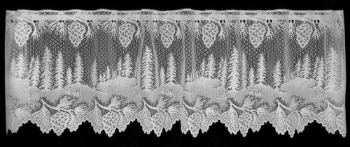 Pinecone Lace Curtains and Valance- ECRU