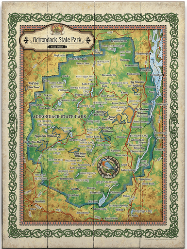 Adirondack State Park Map | Shop Adirondack Rustic