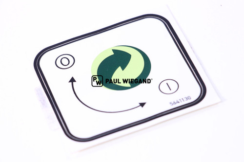 Adhesivo Faun Rotopress "Material reciclable ON/OFF" (01017358)