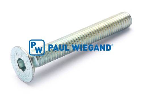 Tornillo avellanado con hexágono interior DIN y artículo normalizado DIN/ISO 7991/10642 M6x45 galvanizado 8,8 (90000247)