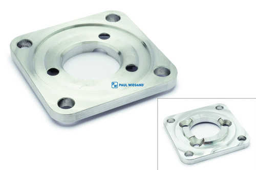 Adapterflansch Schmidt Swingo 200-Serie Hydraulikmotor Wasserpumpe Schmutzwasser Aluminium l: 72 b: 72 h: 9 (63026173)