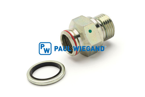 Acoplamiento roscado Geesink GPM III bloque de control principal manguera hidráulica G1/2"-D20.3 galvanizada (02057174)