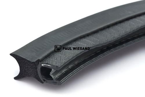Perfil de protección de cantos Schmidt Swingo serie 200 tapa para contenedor de barreduras EPDM/acero anch: 10/14 alt: 26 s: 1-4 (se vende por metros) (63026263)
