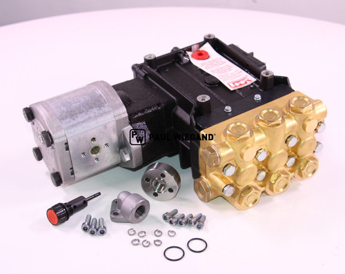 Hochdruckwasserpumpe Bucher Municipal Citycat 5000 mit Hydraulikmotor Anbau links 20Liter/150bar (68044019)