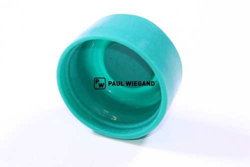 Tapa protectora NTM cargador trasero pulsador de goma verde (25020084)