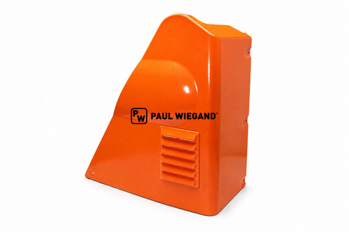 Verkleidung Bucher Municipal Citycat 2020 Kehrgutbehälter Ecke hinten links orange RAL 2011  (68036917)