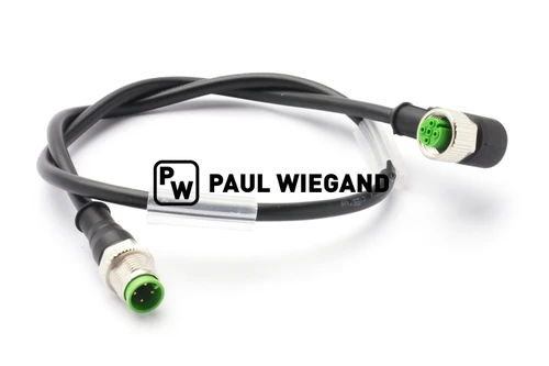 Cable de mando Zöller enchufe para transpaleta izquierda M12x1-M12x1 4 polos 4x0,34mm² lg: 600 acodado (11380095)