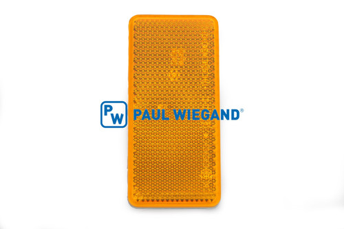 Reflector Faun Variopress V19B pieza trasera a granel amarillo autoadhesivo (01027842)