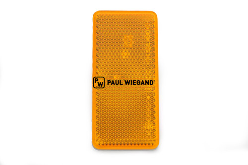 Reflector Faun Variopress V19B pieza trasera a granel amarillo autoadhesivo (01027842)