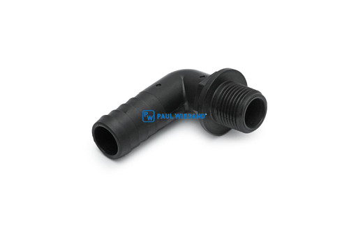 Schlauchstutzen Johnston CN 101 Wasserablass Kehrgutbehälter G1/2" Polypropylen D: 19 (3/4") (67011433)