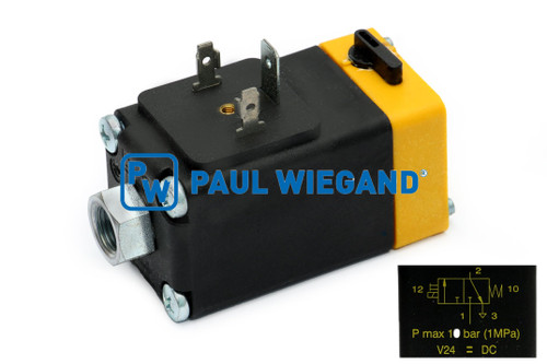 Bloque de control de electroválvula Norba RL300 24VDC 3/2 vías (17010322)