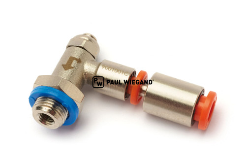 Drosselrückschlagventil Faun Viatec Viajet 6-7 Rückschlagventil Pneumatikanlage G1/8"-M5 d: 6  (61034099)