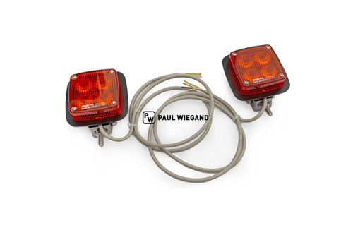 Hänsch luz de advertencia con marco LED trasero lg: 1000 9-32VDC naranja (83020000)