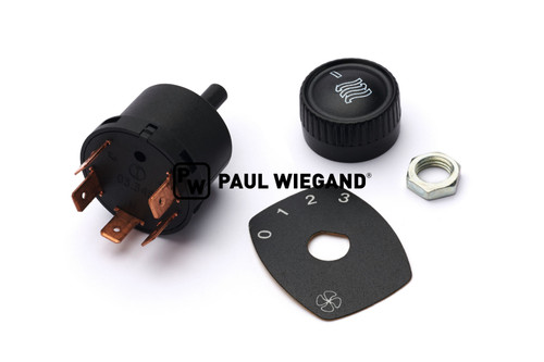 Interruptor giratorio Bucher Municipal Citycat 2020 completo calefactor ventilador cabina EURO 3/4/5 (68034031)