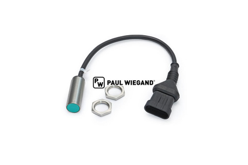 Interruptor de proximidad HS Fahrzeugbau Piezas eléctricas con cable Dispositivo de ajuste en horquilla M18x1 l: 50 lg: 350 Antivalente (PNP) (05018036)