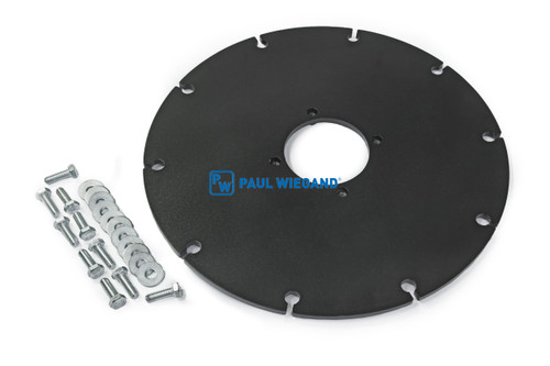 Placa de montaje Faun Viatec Viajet 6-7 Motor hidráulico Carcasa del soplador M10 D: 430 d: 100 (61032462)