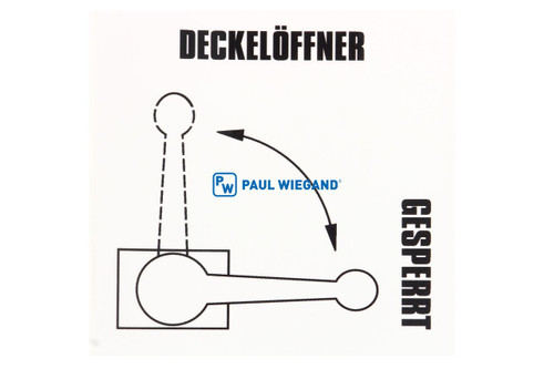 Aufkleber Zöller " Deckelöffner gesperrt " (11490031)