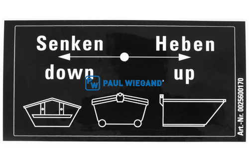 Aufkleber Zöller "Heben/Senken" (11490032)