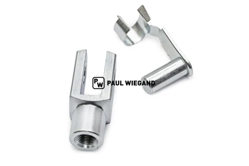 Cabezal de horquilla Zöller 2406 Rotary con perno abatible con resorte DIN/ISO 71752/8140 M16 galvanizado, diámetro: 16, longitud: 83 (11056146)