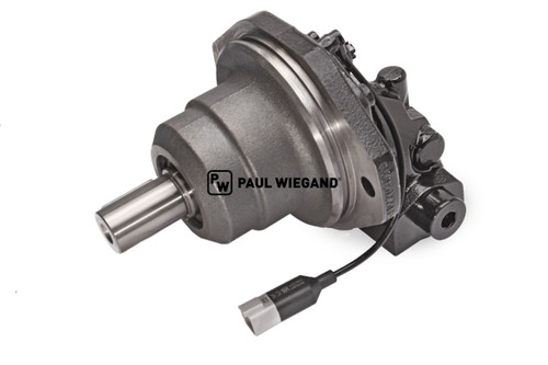 Hydraulikmotor Bucher Municipal Citycat 5006 inklusive Drehzahlsensor linksdrehend "Version 2" (68044842)