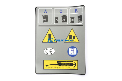 Pegatina Terberg TCA-DE caja de interruptores izquierda/derecha (10013308)