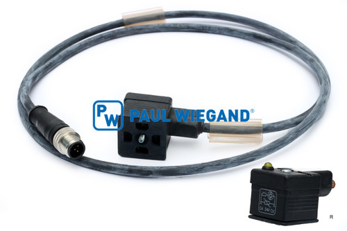 Cable de mando Schörling 2RII/3RII con conector de válvula M12 3x0,5mm² lg: 1100 (08017118)