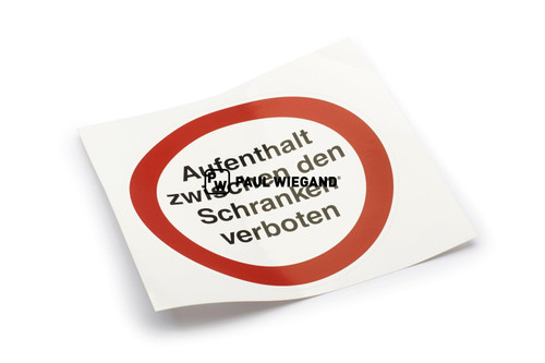 Aufkleber Zöller "Aufenthalt zwischen den Schranken verboten" D: 200 (11223093)