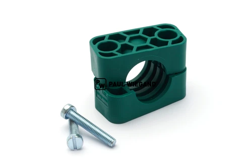 Abrazadera de tubo con juego de tornillos DIN 3015-1 d: 28 l: 57 an: 30 h: 42 (61800222)