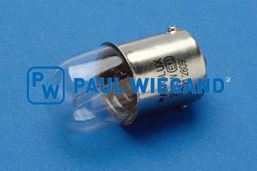 Bombilla MUT Vario-/Rotopress "BA15s" DIN 49720 T1 24VDC 5W (14900116) Bombilla MUT Vario-/Rotopress "BA15s" DIN 49720 T1 24VDC 5W (14900116)