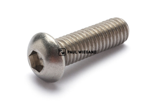 Tornillo de cabeza plana con hexágono interior DIN/ISO 7985/7380-1 M6x20, acero inoxidable A2-70 (90000139)
