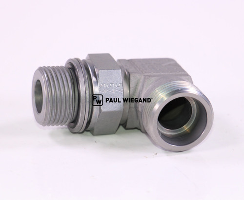 Winkeleinschraubstutzen Hako Hydraulikpumpe Gebläseantrieb M27x2-20L-M30x2 90° verzinkt  (65800435)