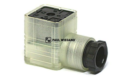 Conector de válvula Bucher Municipal TAZ/TSZ con bloque de control de electroválvula LED 24VDC (68900910)