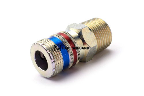 Acoplamiento de seguridad Cejn eSafe (con función de ventilación) Serie 410, DN 10,4 rosca macho R 3/4" (41910001)