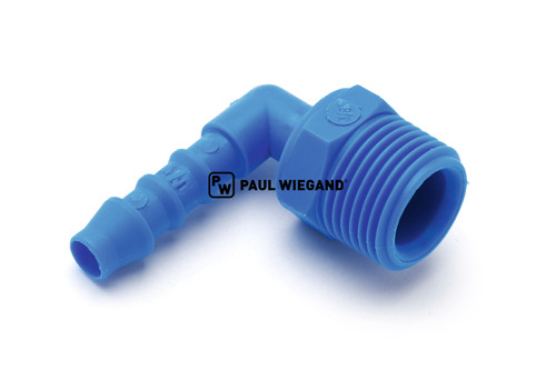 Racor para manguera Hako para sistema de riego por aspersión R3/8", plástico, D: 6, acodado (65800174)