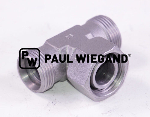 Pieza en T con tuerca de unión DIN/ISO 2353/8434-1 22L (M30x2) galvanizada (68064184)