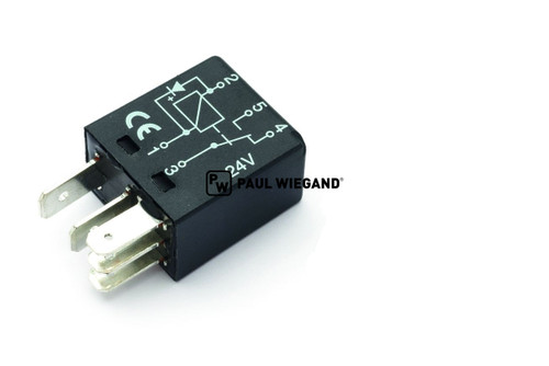 Mini relé HS Fahrzeugbau péndulo prensa control principal 24VDC contacto inversor (05017537)