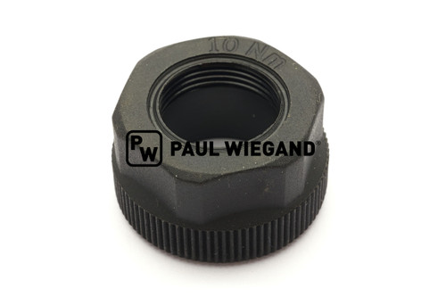 Rändelmutter + 2 Dichtringe Hako Normteile Magnetspule 10Nm M16x1 Kunststoff  (65800119)