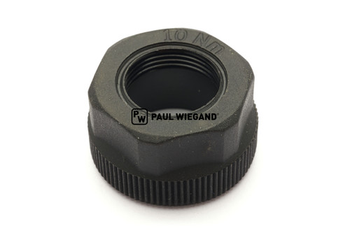 Rändelmutter + 2 Dichtringe Hako Normteile Magnetspule 10Nm M16x1 Kunststoff  (65800119)