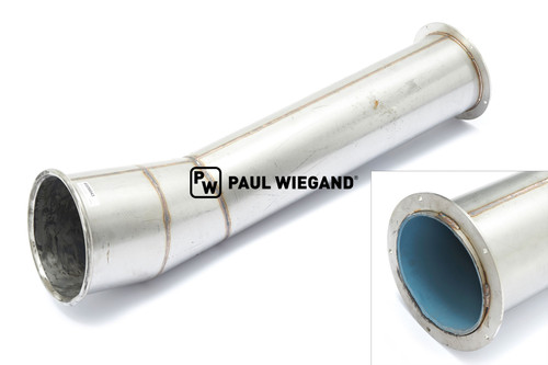 Tubo de aspiración RAVO serie 5 Vertedero de aspiración Fondo del recipiente de barrido Acero inoxidable D: 306/293 l: 1267 engomado (60056043)